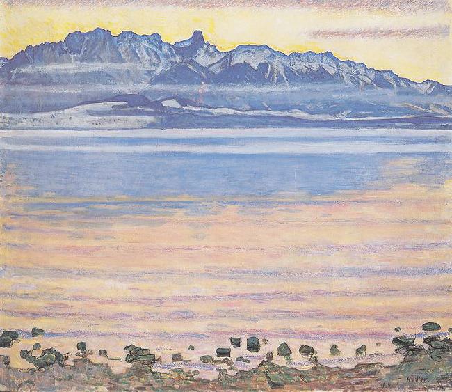 Ferdinand Hodler Thunersee mit Stockhornkette oil painting picture